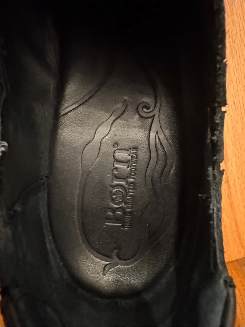Born Black Leather Slip-On Western Booties